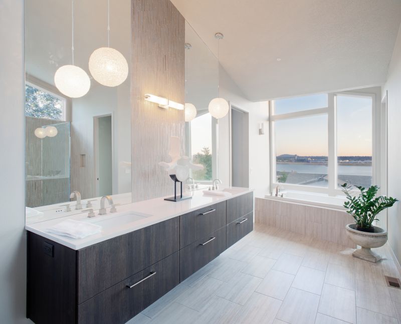 Bathroom with Floating Vanities